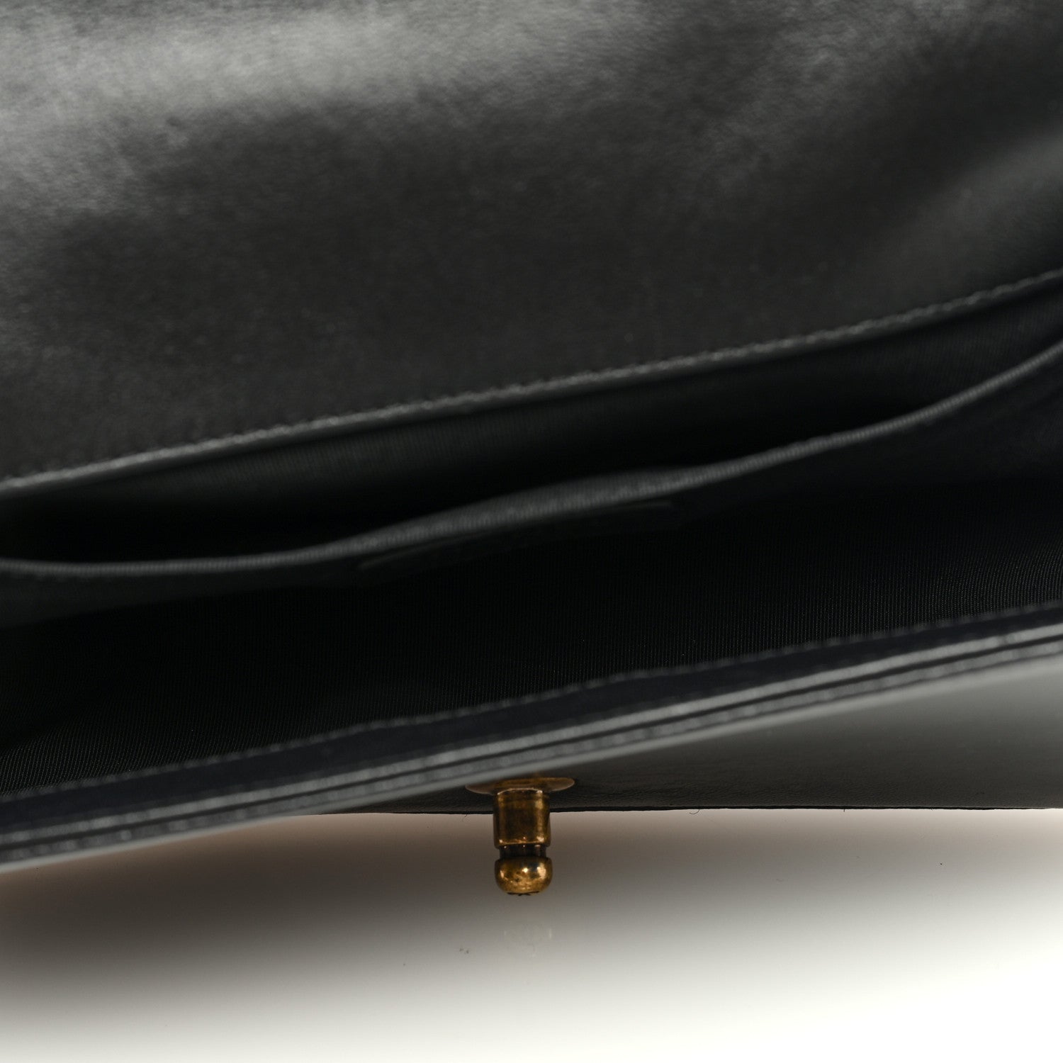 Chanel Lambskin Quilted Crest Embellished Medium Boy Flap Black White Blue 5 of 9