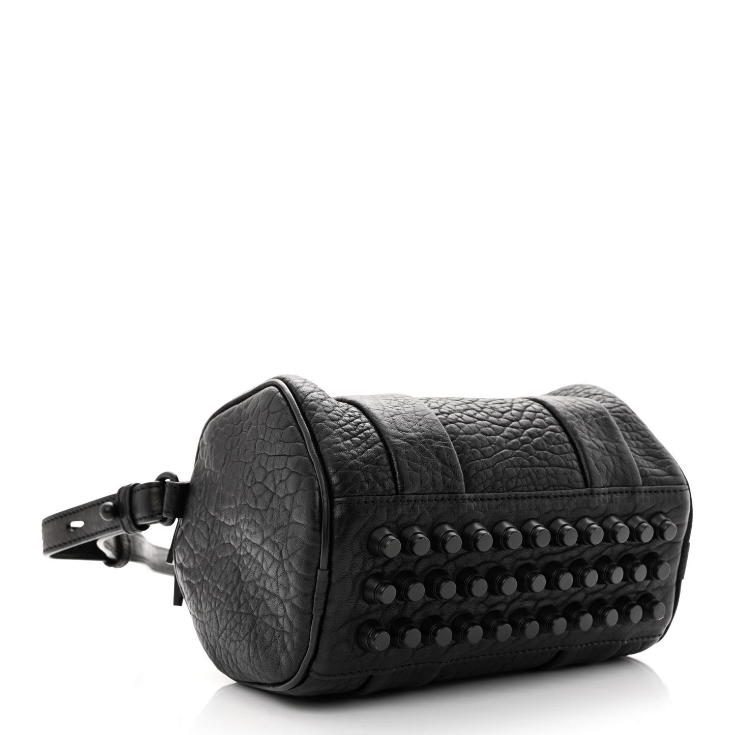 Pebbled Lambskin Mini Rockie Black Matte Black Hardware