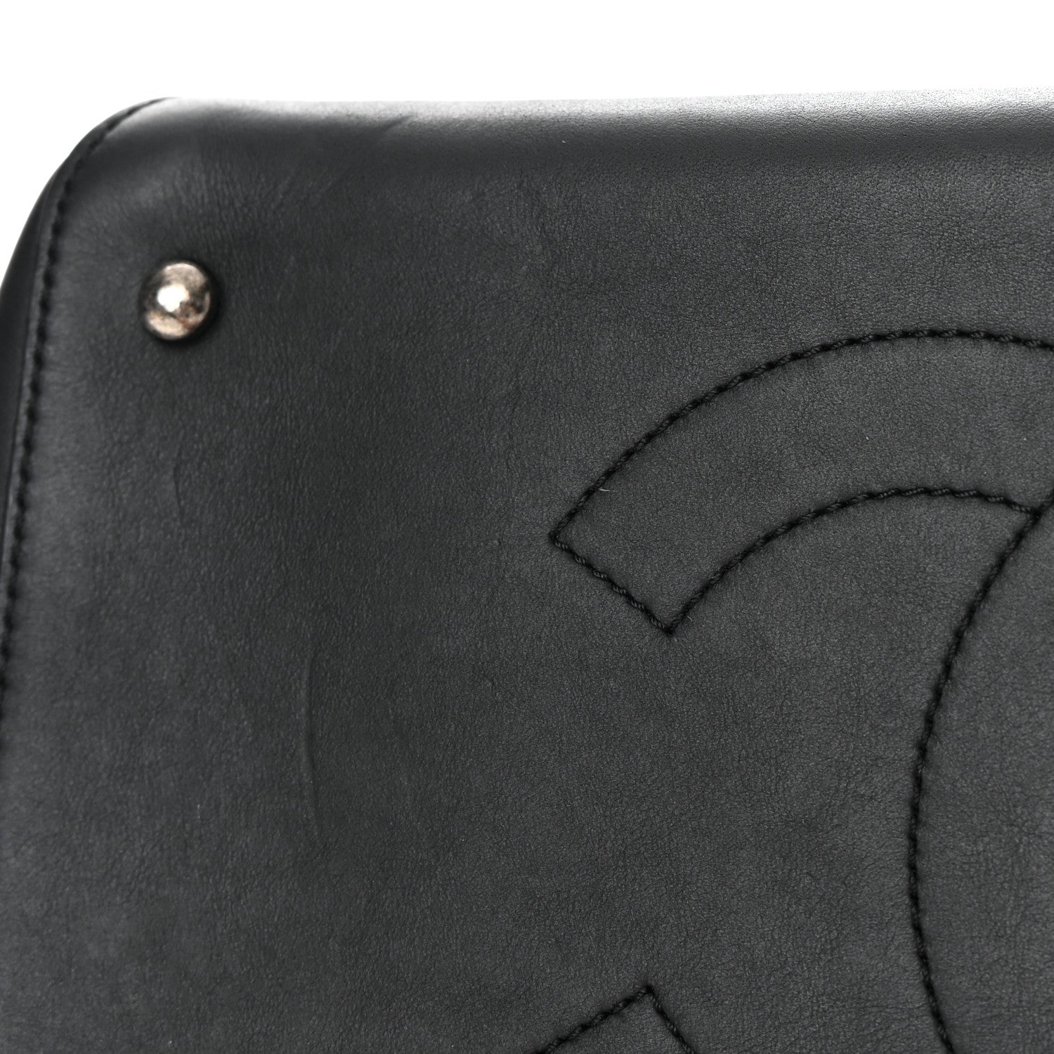 Chanel Calfskin Quilted Small Easy Shopping Tote Black 11 of 13