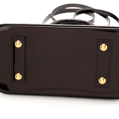Louis Vuitton Vernis Rayures Alma BB Amarante 11 of 12