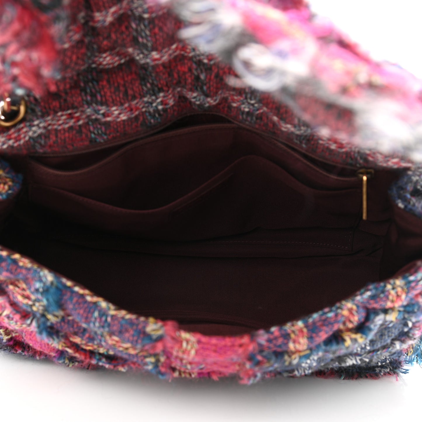 Tweed Jumbo Flap Red