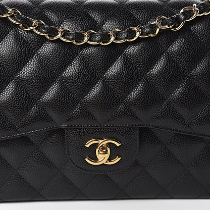 Chanel Caviar Quilted Jumbo Double Flap Black 11 of 11