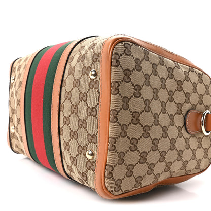Gucci Monogram Vintage Web Medium Boston Tobacco 10 of 10