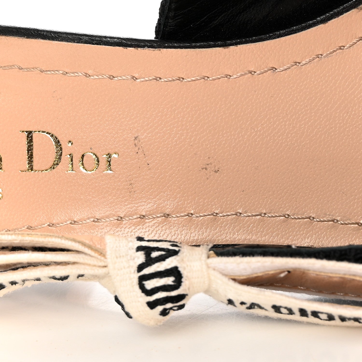 Christian Dior Technical Canvas Ribbon J Adior Slingback 65mm Pumps 37.5 Black 12 of 15