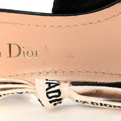 Christian Dior Technical Canvas Ribbon J Adior Slingback 65mm Pumps 37.5 Black 12 of 15