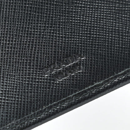 Prada Saffiano Metal Continental Flap Wallet Nero Black 6 of 7