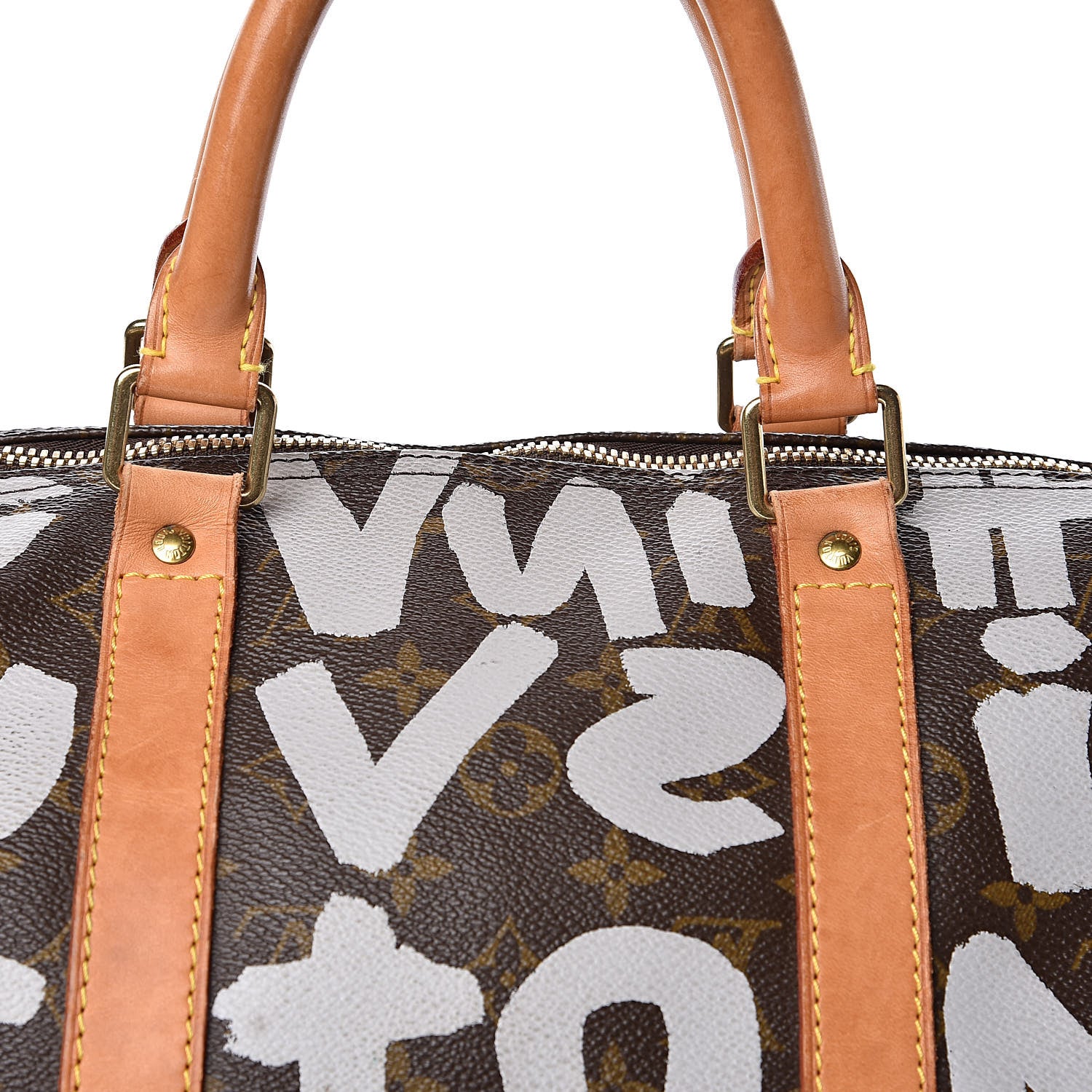 Louis Vuitton Graffiti Keepall 50 Silver 14 of 16