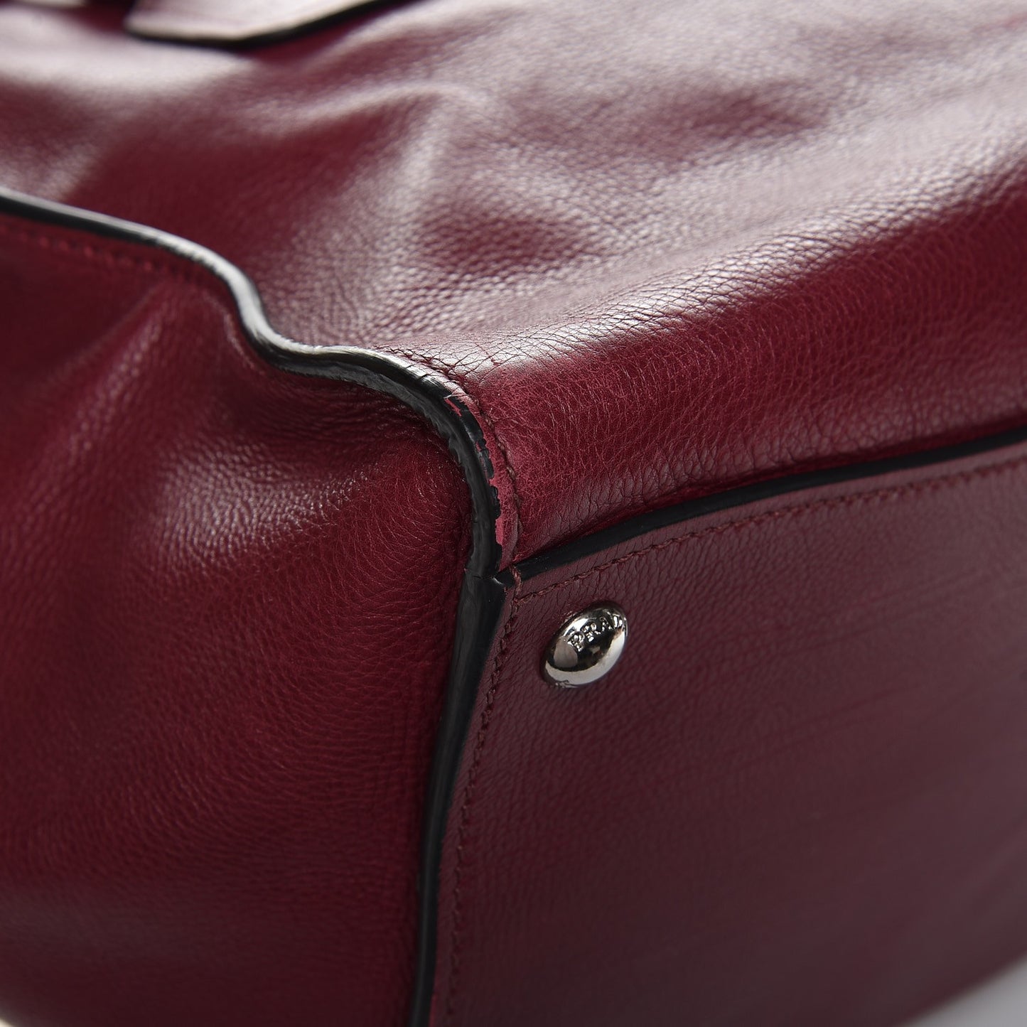 Glace Calf Twin Pocket Tote Fuxia