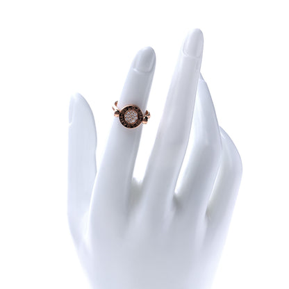 Bulgari 18K Rose Gold Diamond Jade BVLGARI BVLGARI Ring 48 4.5 4 of 9