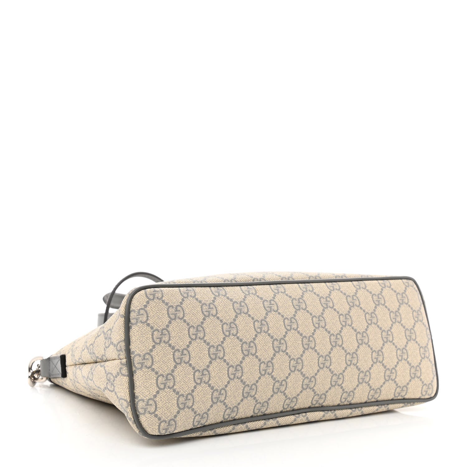 Gucci GG Supreme Monogram Small Zippered Tote Ecru Grigio 4 of 11