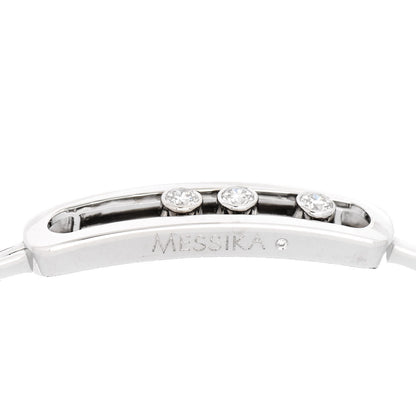 Messika 18K White Gold Diamond Thin Move Bangle Bracelet 4 of 5