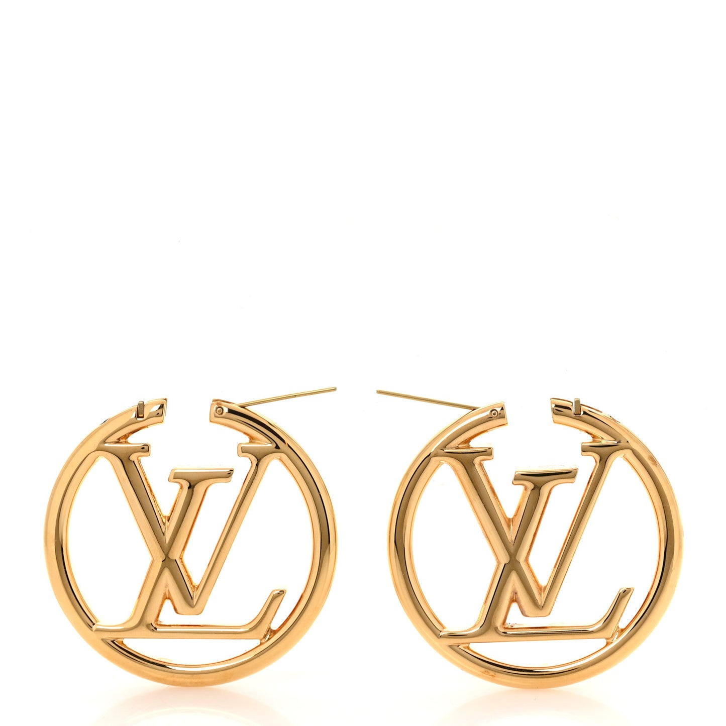 Metal Louise Hoop Earrings Gold