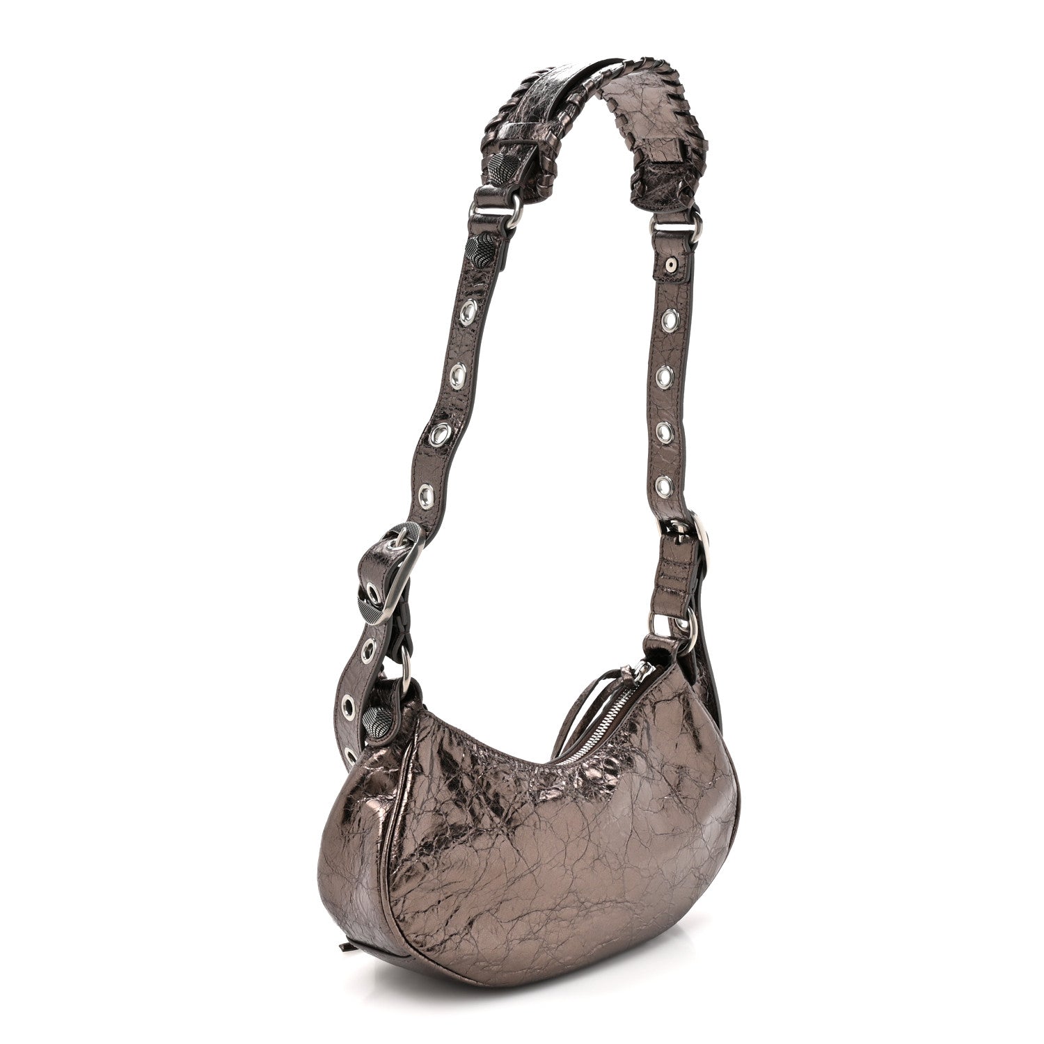 Balenciaga Metallic Agneau Arena Le Cagole Shoulder Bag XS Dark Bronze 4 of 11