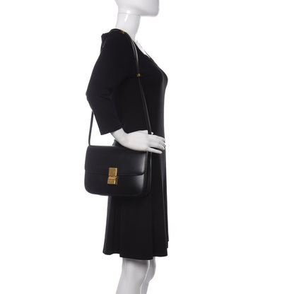 Celine Box Calfskin Medium Classic Box Flap Bag Black 2 of 10