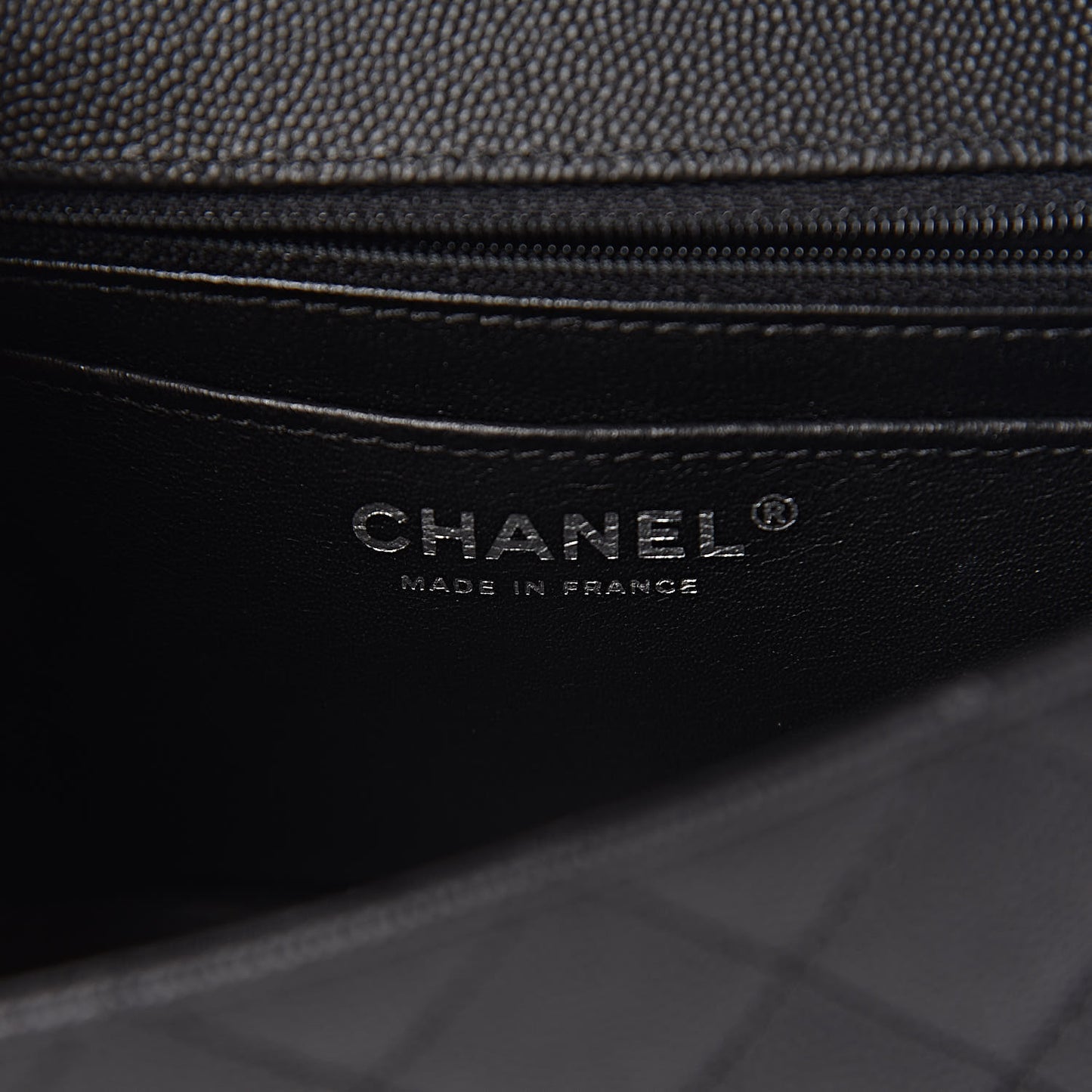 Caviar Quilted Mini Rectangular Flap Black