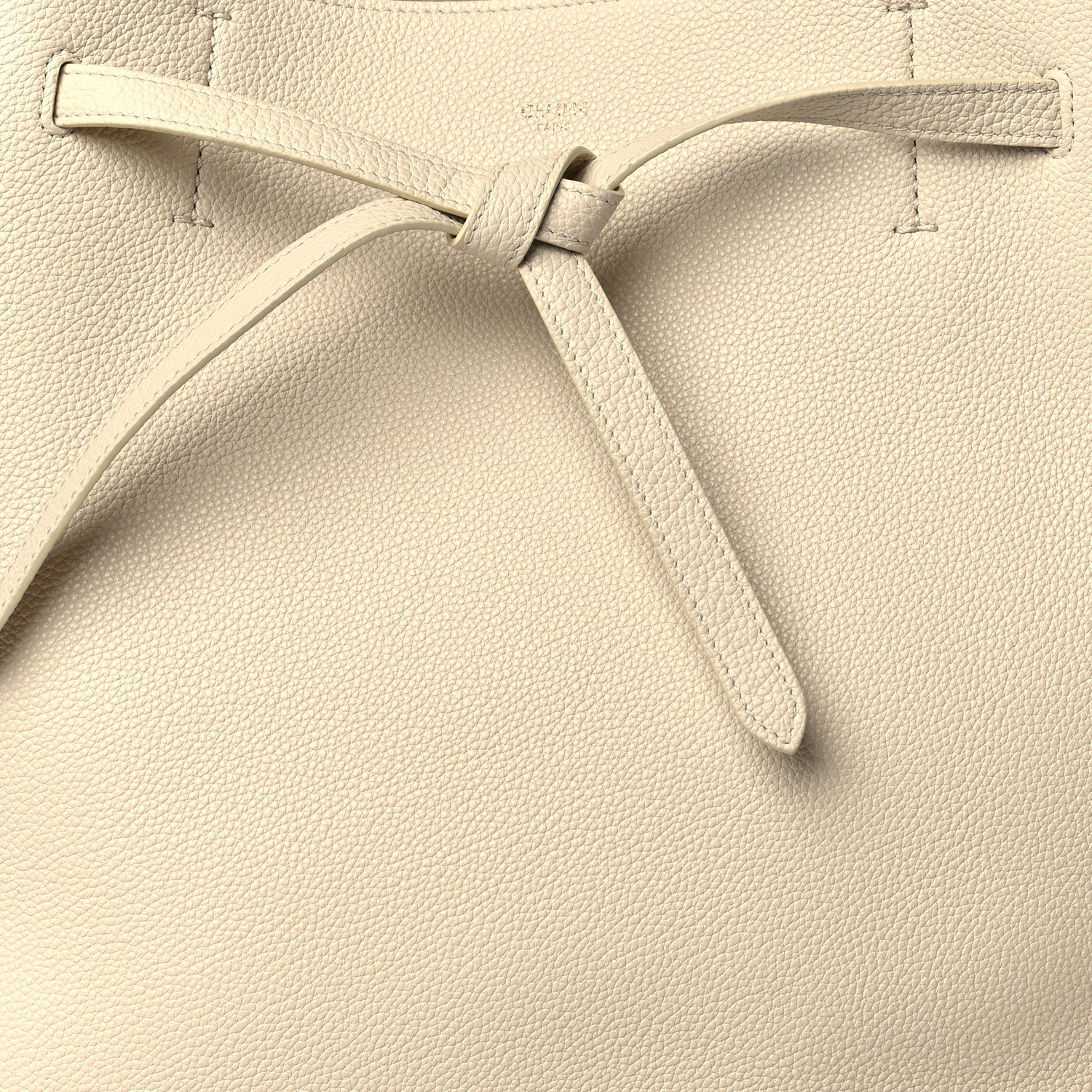 Celine Soft Grained Calfskin Small Belt Cabas Phantom Vanilla 9 of 13