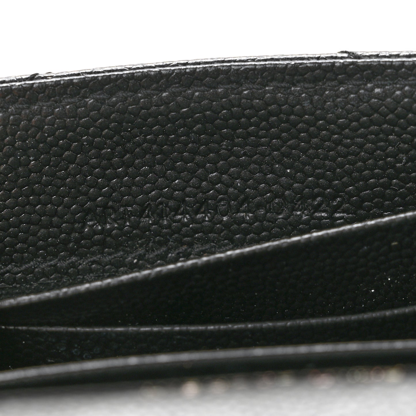 Grain De Poudre Matelasse Chevron Small Monochrome Monogram Envelope Wallet Black Black