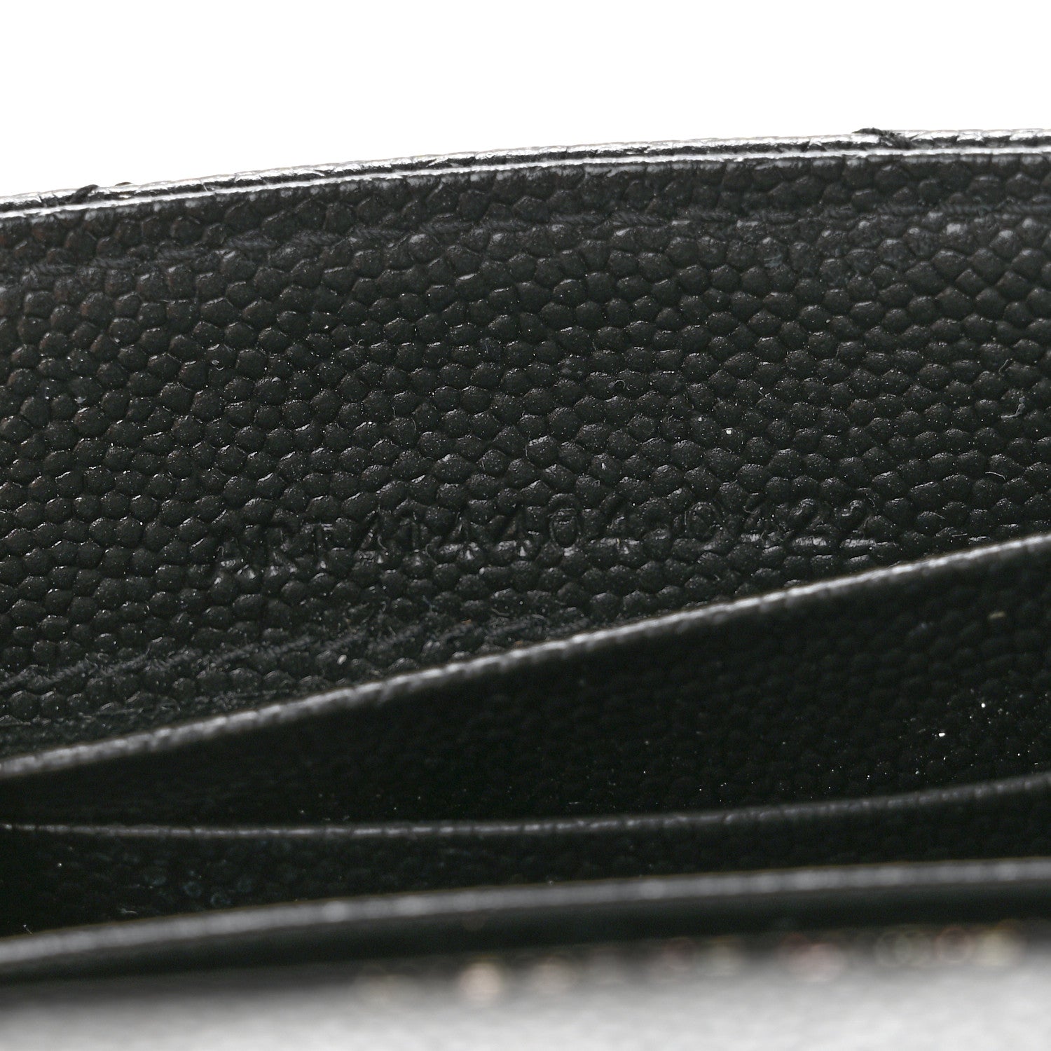 Saint Laurent Grain De Poudre Matelasse Chevron Small Monochrome Monogram Envelope Wallet Black Black 7 of 9