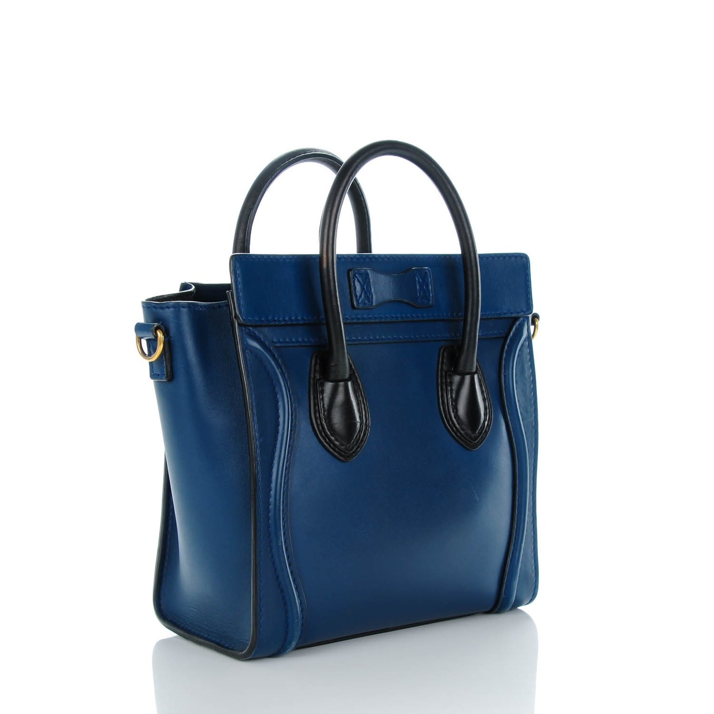 Smooth Calfskin Nano Luggage Ocean Blue