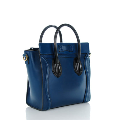 Celine Smooth Calfskin Nano Luggage Ocean Blue 3 of 12
