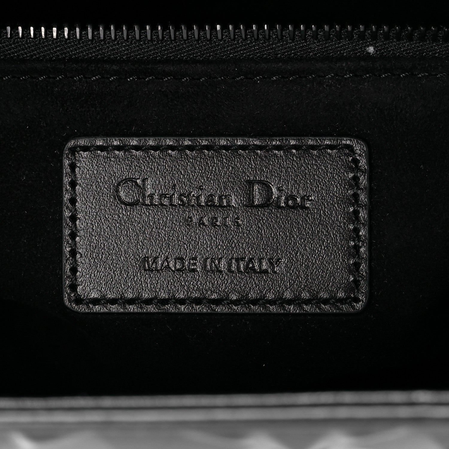 Christian Dior Calfskin Cannage Diamond Cannage Medium Lady Dior Black 6 of 11