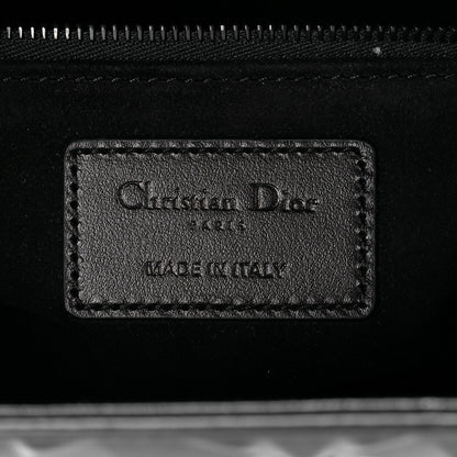 Christian Dior Calfskin Cannage Diamond Cannage Medium Lady Dior Black 6 of 11