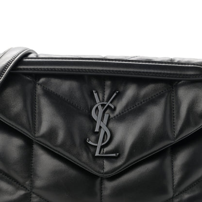 Saint Laurent Lambskin Quilted Small Loulou Puffer Monogram Chain Satchel Black 8 of 10