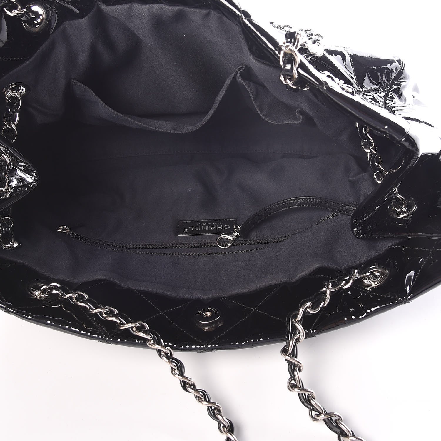 Chanel Patent Quilted Medium Cells Tote Black 5 of 13