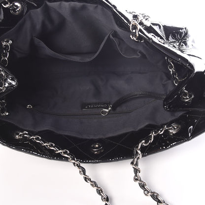 Chanel Patent Quilted Medium Cells Tote Black 5 of 13