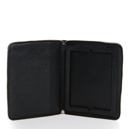 Alexander McQueen Calfskin Skull Charm Zip Around Tablet Case Black 5 of 8