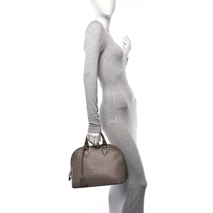 Louis Vuitton Ostrich Alma MM Gris 2 of 9
