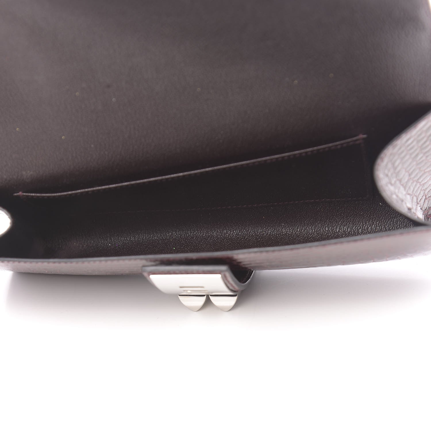 Hermes Shiny Alligator Medor Clutch 23 Bordeaux 5 of 11