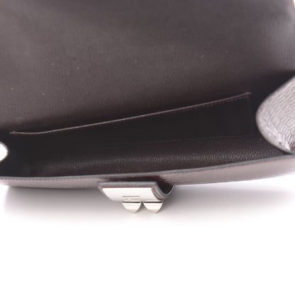 Hermes Shiny Alligator Medor Clutch 23 Bordeaux 5 of 11