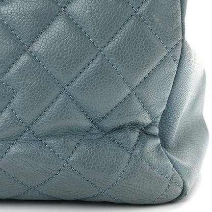 Chanel Caviar Quilted Grand Shopping Tote GST Blue 13 of 14