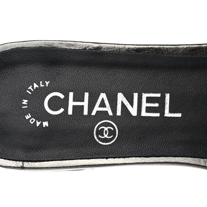 Chanel Pearl Embroidery CC Mules 36 Black 7 of 10
