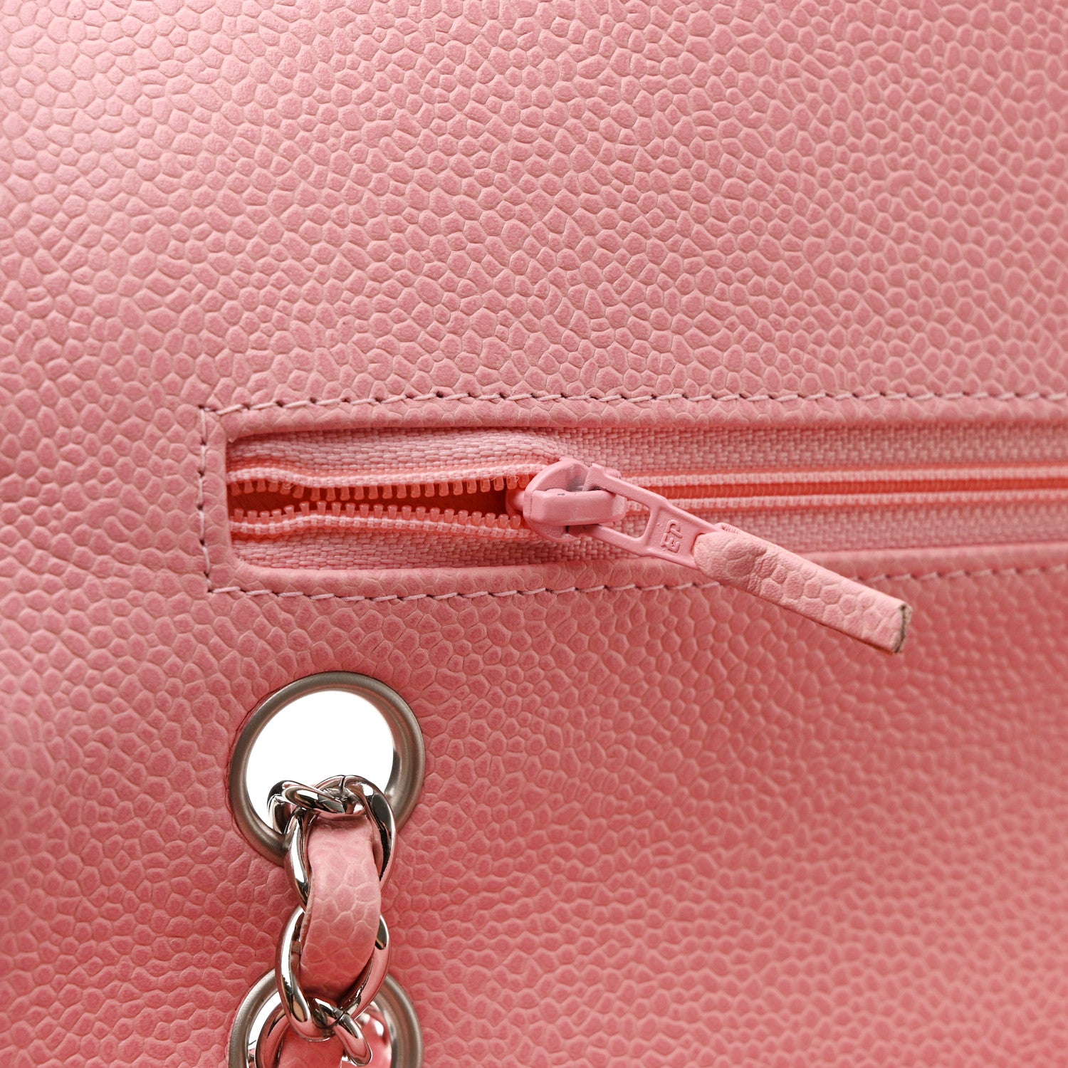 Chanel Caviar Quilted Medium Double Flap Light Pink 15 of 15