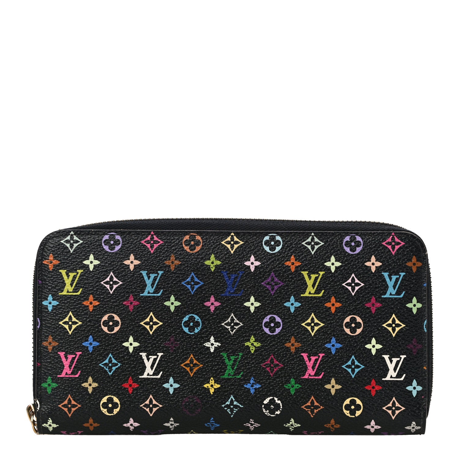 Louis Vuitton Monogram Multicolor Zippy Wallet Black Grenade 1 of 10