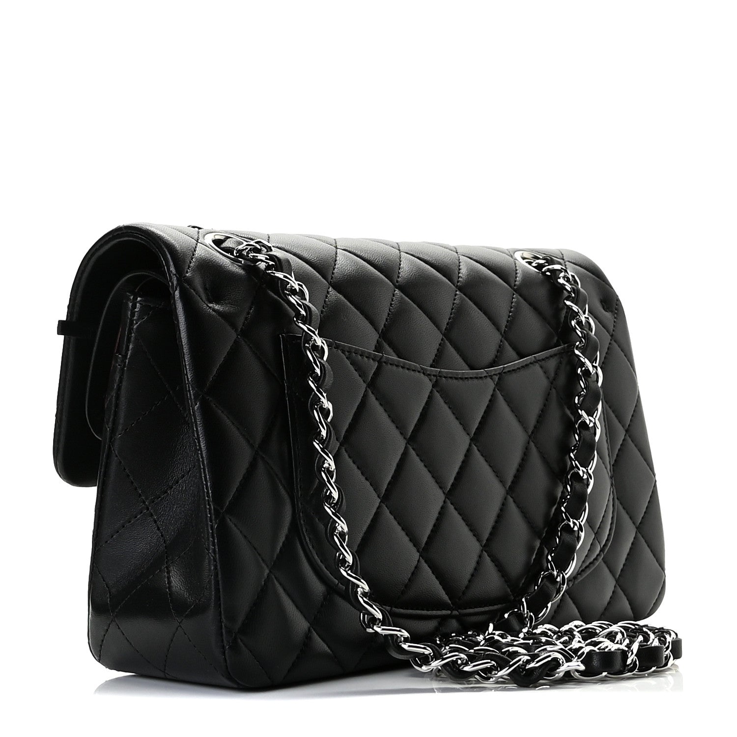 Chanel Lambskin Quilted Small Double Flap Black 3 of 10