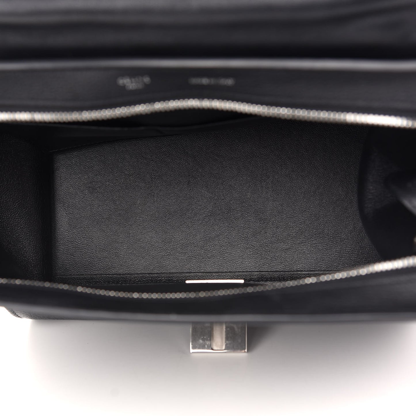 Drummed Calfskin Suede Small Trapeze Black