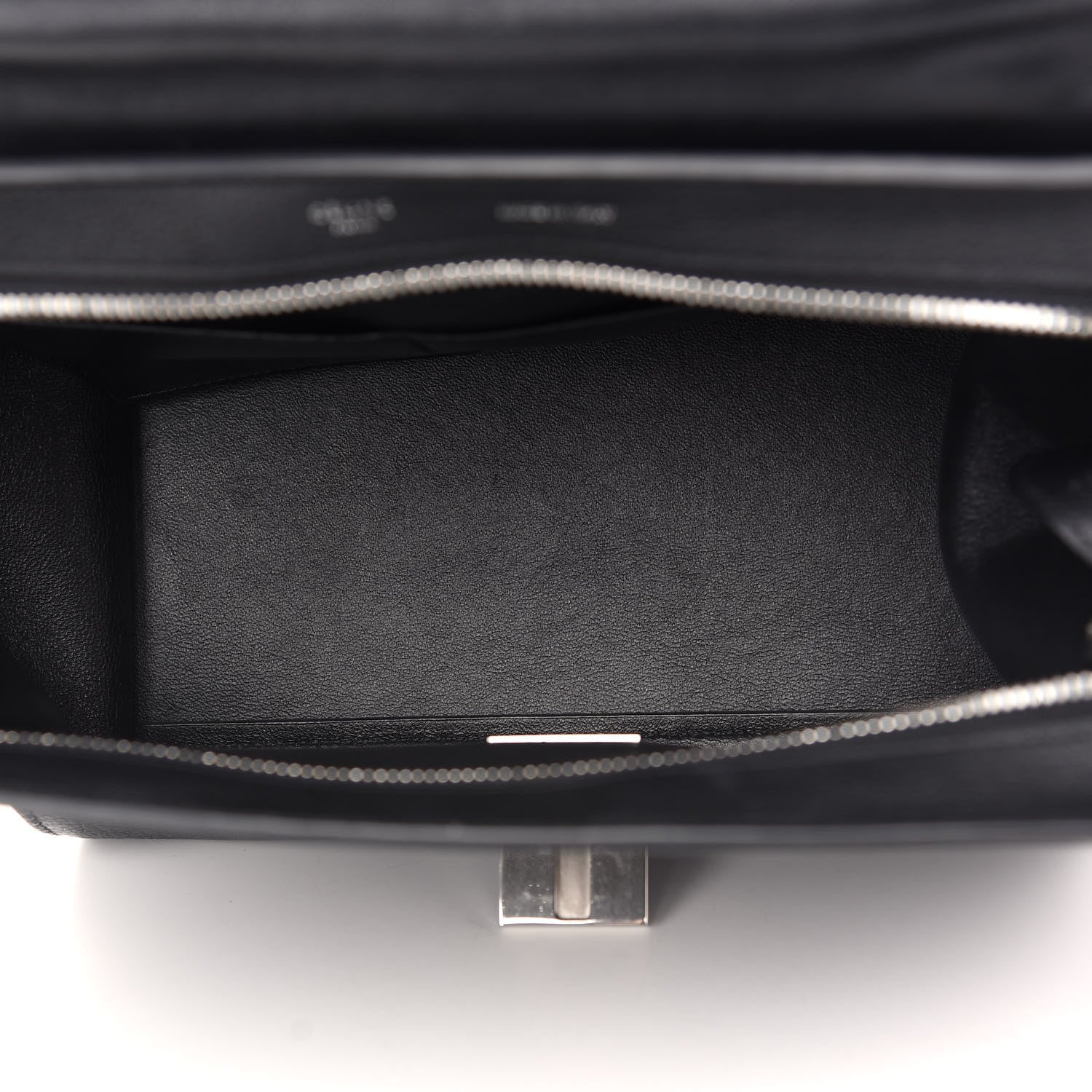 Celine Drummed Calfskin Suede Small Trapeze Black 4 of 10