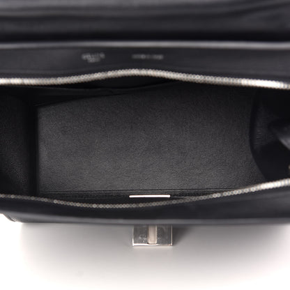 Celine Drummed Calfskin Suede Small Trapeze Black 4 of 10