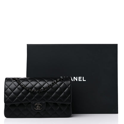 Chanel Lambskin Quilted Medium Double Flap So Black 12 of 12