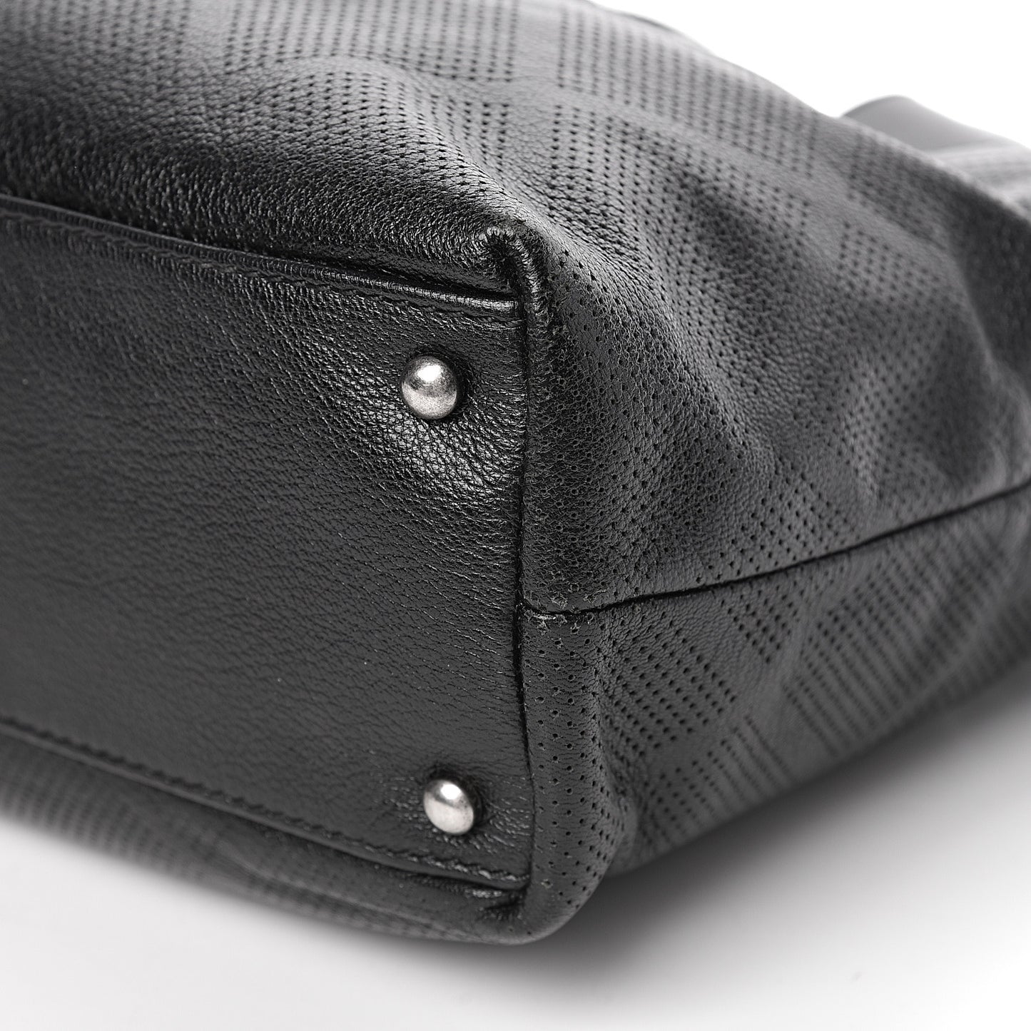Goatskin Perforated Large CC Tote Black