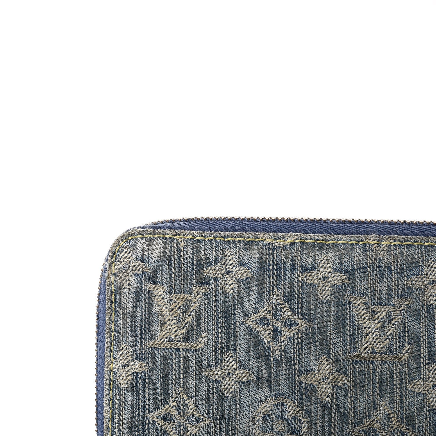 Louis Vuitton Monogram Denim Zippy Wallet Blue 8 of 17
