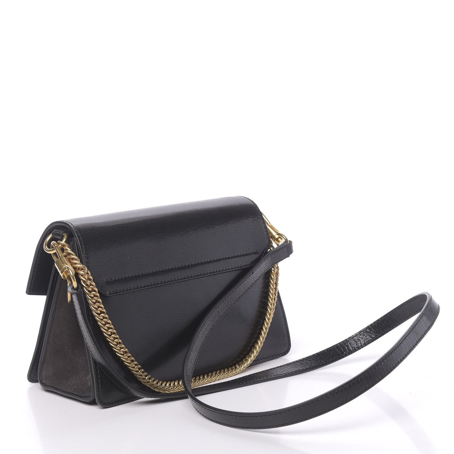 Goatskin Suede Small GV3 Shoulder Bag Black