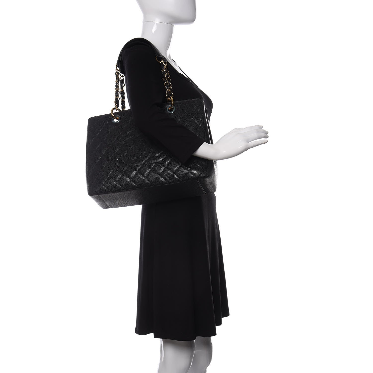 Chanel Caviar Quilted Grand Shopping Tote GST Black 2 of 11