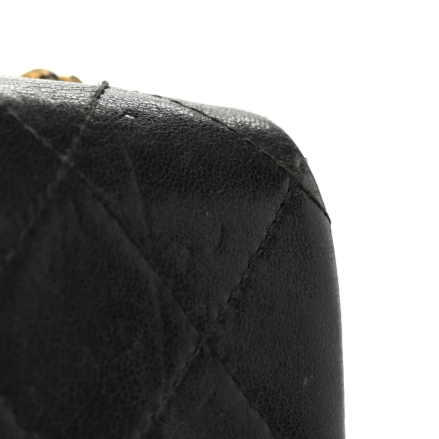 Lambskin Quilted Mini Square Flap Bag Black