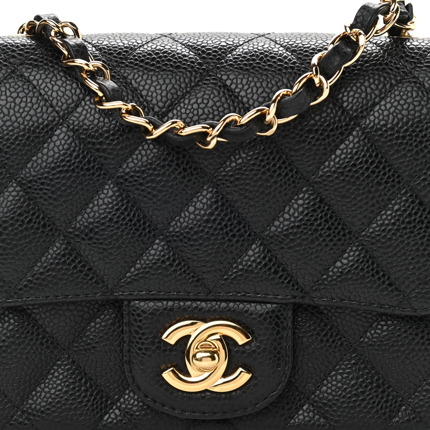 Chanel Caviar Quilted Mini Square Flap Black 10 of 12