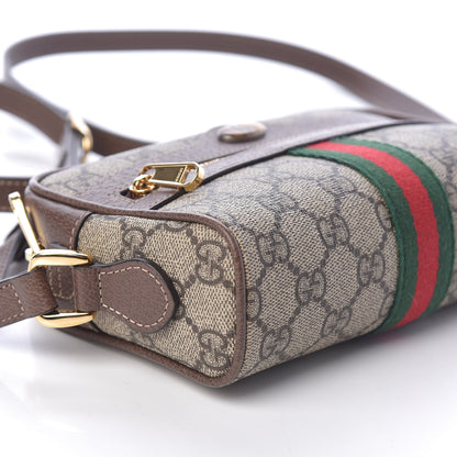 Gucci GG Supreme Monogram Web Mini Ophidia Shoulder Bag Brown 8 of 10