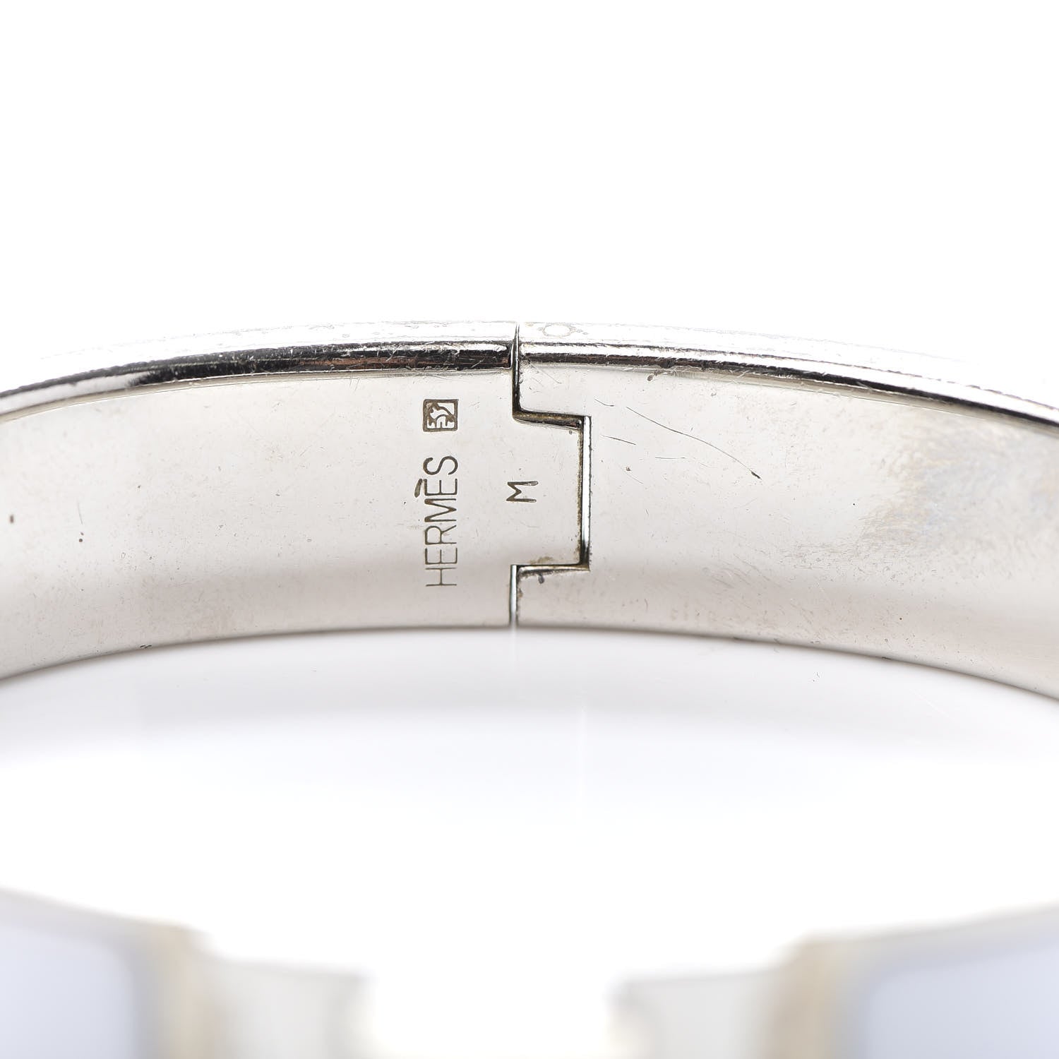 Hermes Enamel Narrow Clic Clac H Bracelet PM White 4 of 5